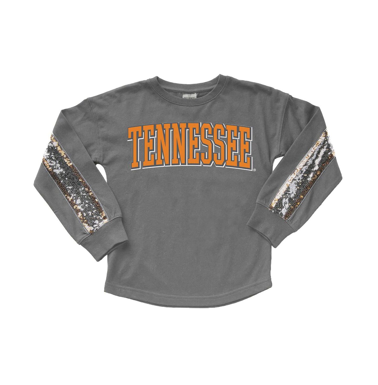 Футболка Gameday Couture Gray Tennessee Volunteers Guess Who's Back Long Sleeve для девочек — фото 3