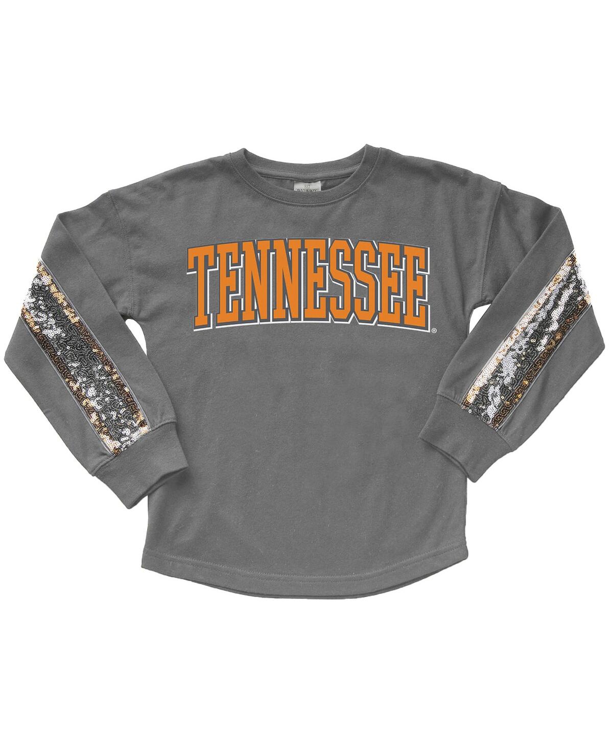 Gameday Couture Big Girls Gray Tennessee Volunteers Guess Who's Back Long Sleeve T-shirt In Gray