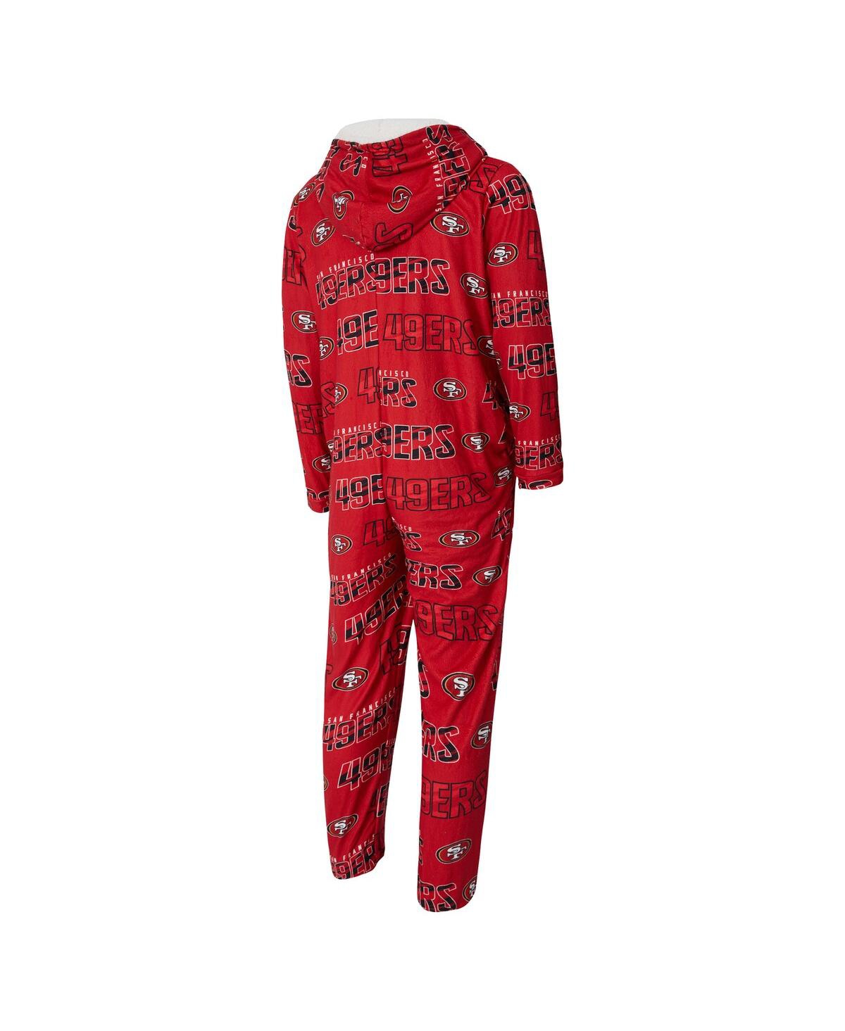 Concepts Sport Concept Sport Men's Scarlet San Francisco 49ers Shuffle All-over-print Microfleece Full-zip Union Su In Red