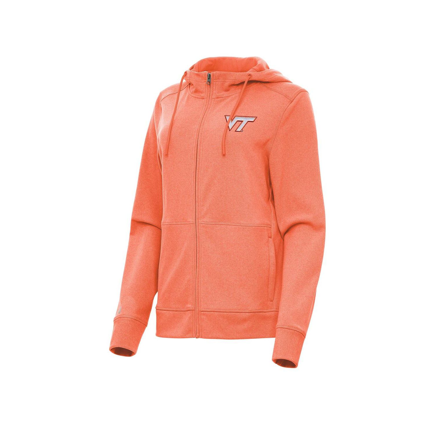 Women's Heather Orange Virginia Tech Hokies Seeker Full-Zip Hoodie