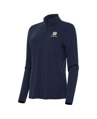 Women's Heather Navy Notre Dame Fighting Irish Bright Quarter-Zip Sweatshirt