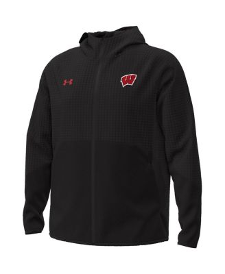 Men's Black Wisconsin Badgers Unstoppable Raglan Full-Zip Jacket