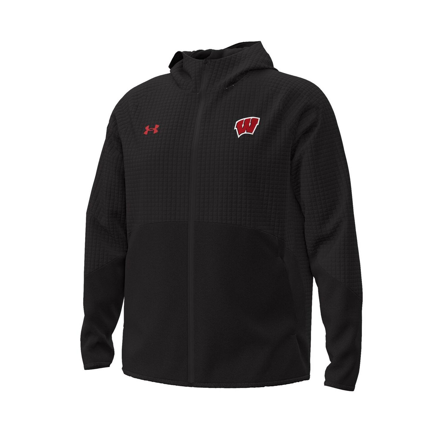 Men's Black Wisconsin Badgers Unstoppable Raglan Full-Zip Jacket