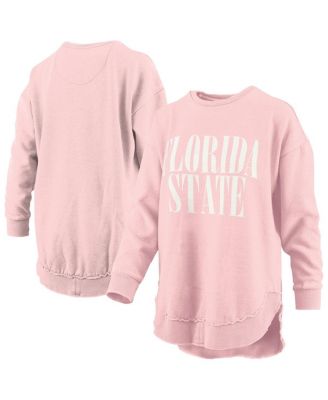 Pressbox - Women's Pink Florida State Seminoles Poncho Fleece Pullover Sweatshirt