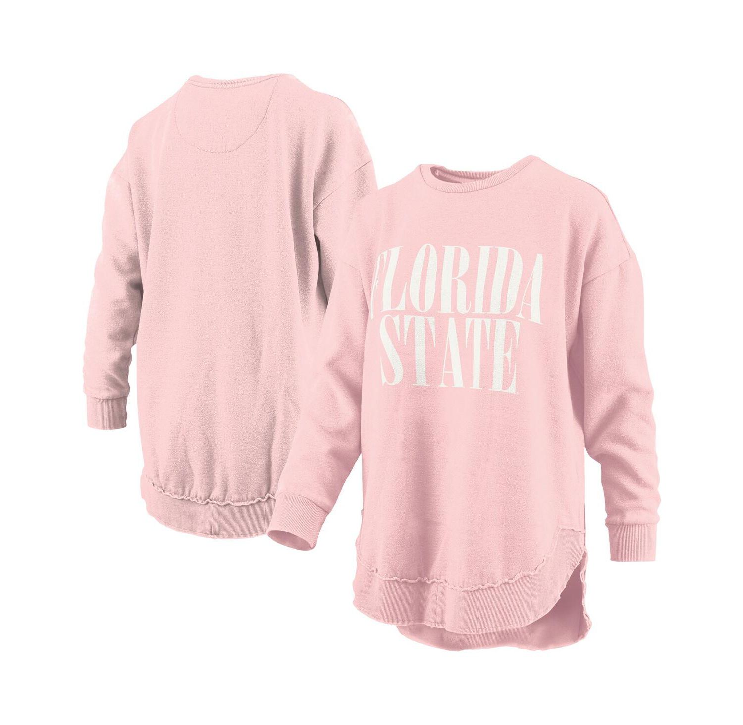 Women's Pink Florida State Seminoles Poncho Fleece Pullover Sweatshirt