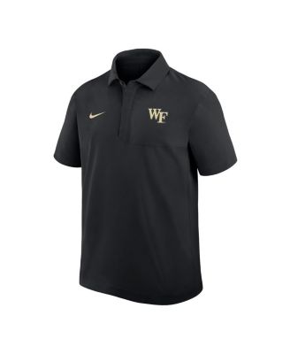 Men's Black Wake Forest Demon Deacons Woven Dri-FIT Polo Shirt