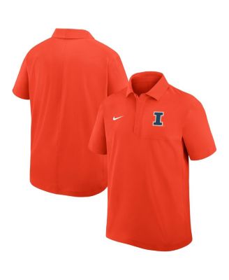 Nike - Men's Orange Illinois Fighting Illini Woven Dri-FIT Polo Shirt