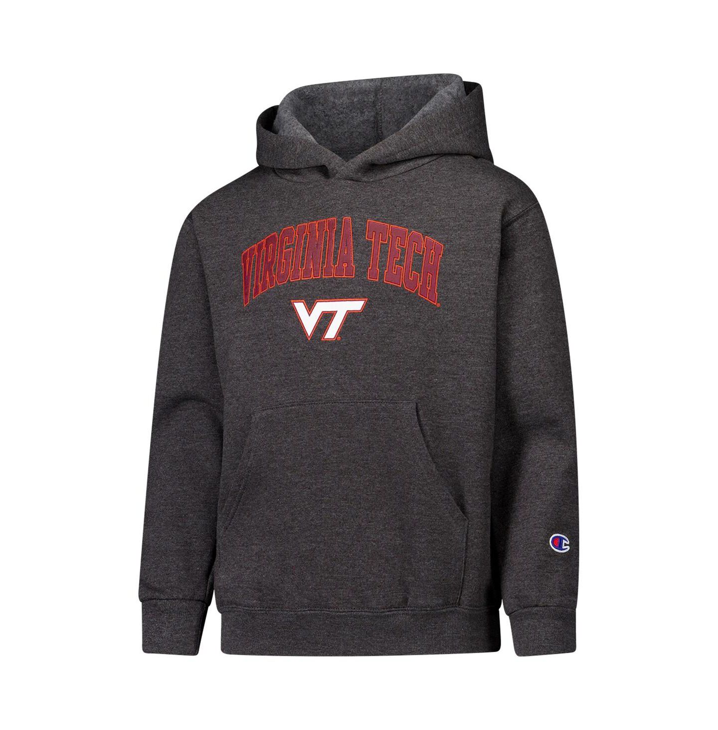Детское худи Champion Charcoal Virginia Tech Hokies Campus Pullover — фото 3