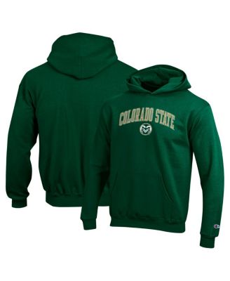 Champion - Big Boys and Girls Green Colorado State Rams Campus Pullover Hoodie