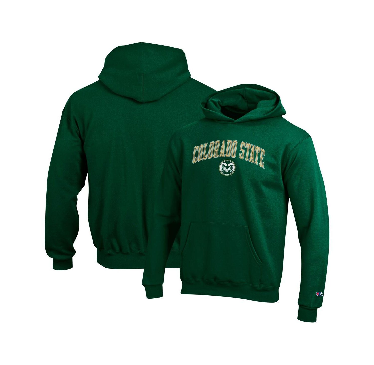 Big Boys and Girls Green Colorado State Rams Campus Pullover Hoodie