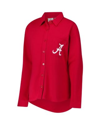 Women's Crimson Alabama Crimson Tide Plus Size Button-Up Shacket