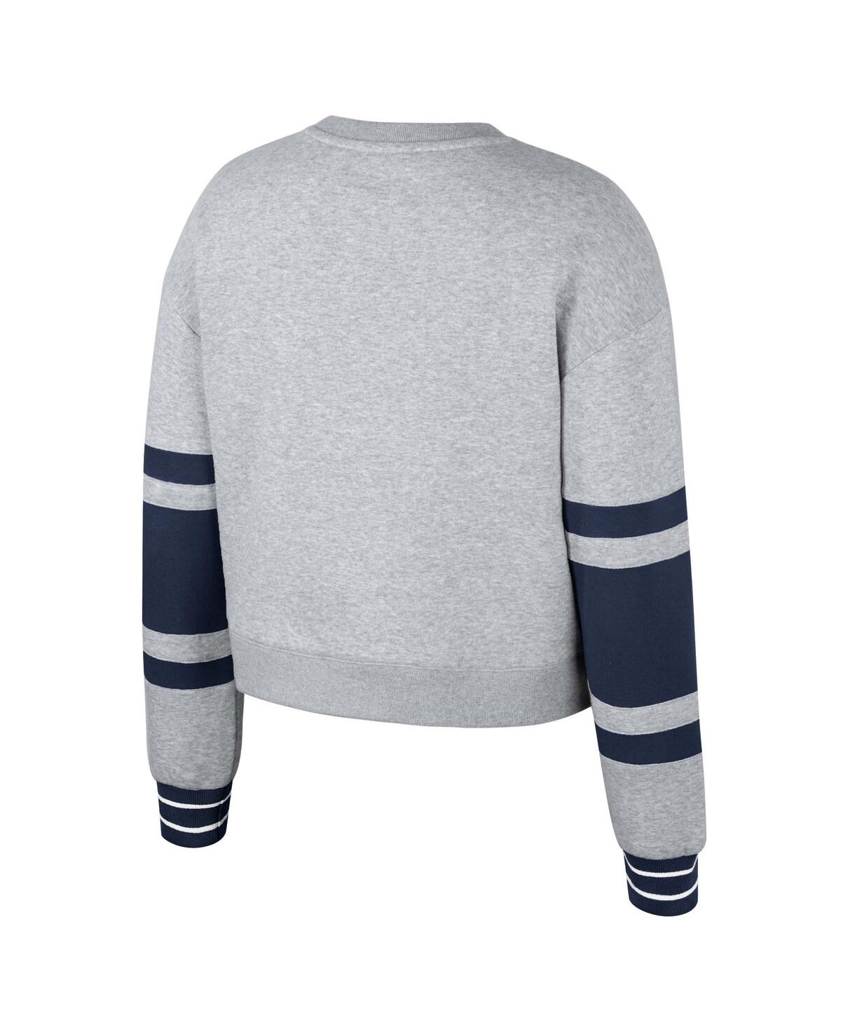 Stadium Essentials Women's Heather Gray Fc Cincinnati Scrimmage Cropped Pullover Sweatshirt In Gray