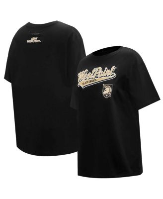 Pro Standard - Women's Black Army Black Knights Script Tail Oversized Boyfriend T-Shirt
