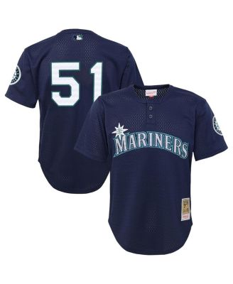 Mitchell & Ness - Big Boys and Girls Ichiro Suzuki Navy Seattle Mariners Cooperstown Collection&nbsp;Mesh Batting Practice Jersey