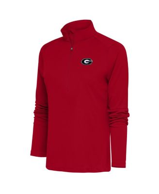 Women's Red Georgia Bulldogs Tribute Half-Zip Pullover Sweatshirt
