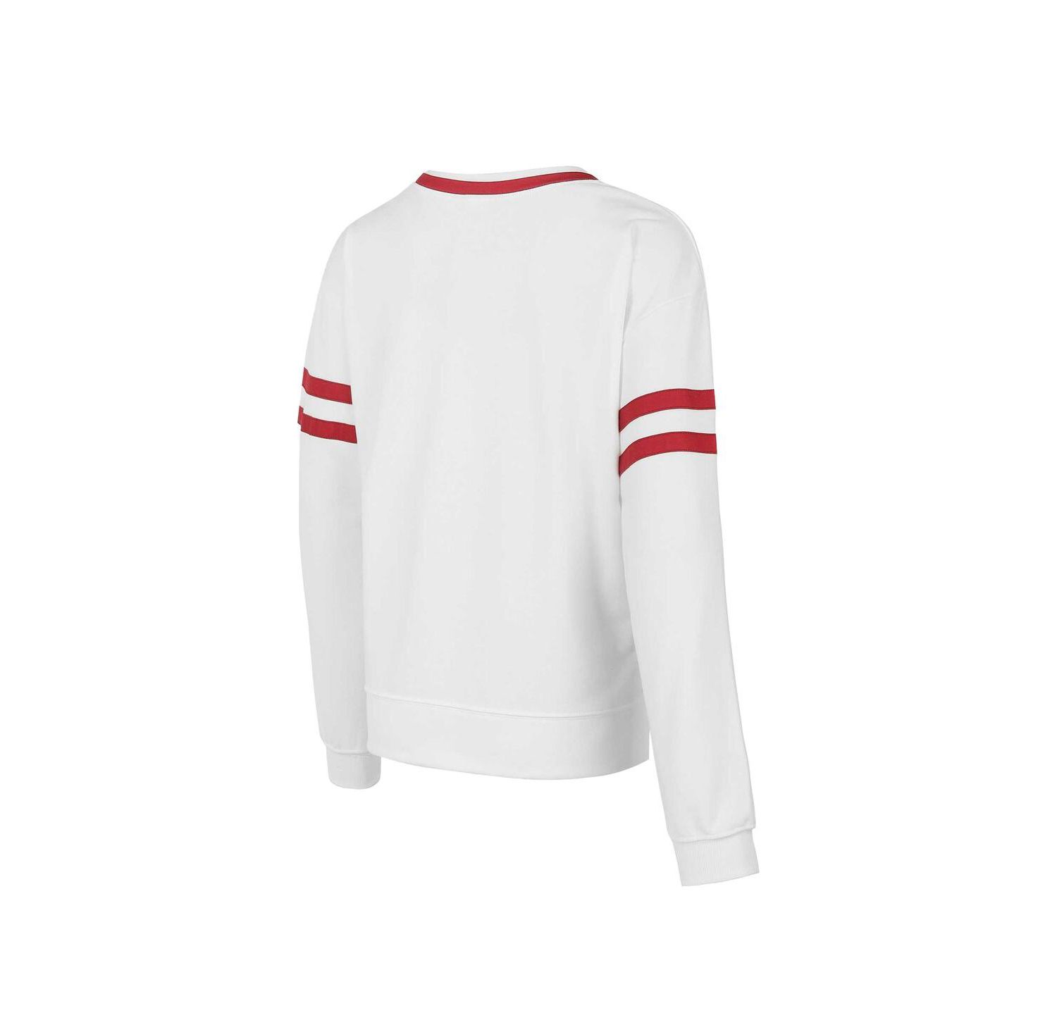 Concept Sport Women's White Arkansas Razorbacks Borough French Terry Arch Over Long Sleeve Top