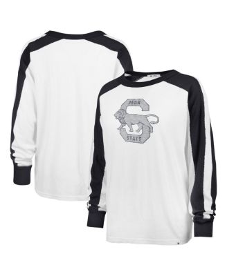 '47 Brand - Women's White Penn State Nittany Lions Premier Caribou Raglan Long Sleeve T-Shirt