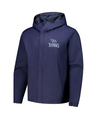 Men's Navy Tennessee Titans Tropic Waterproof Packable Full-Zip Hoodie Jacket