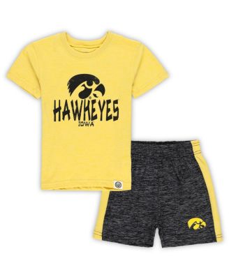 Wes & Willy - 2-Piece Toddler Iowa Hawkeyes Cloudy Yarn T-Shirt and Shorts Set