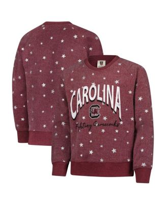 Wes & Willy - Big Girls Garnet South Carolina Gamecocks Shimmer Star Reverse Sweatshirt