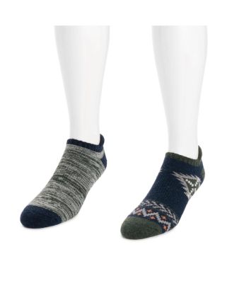 Men's No Show Wool Socks (2 Pair Pack)