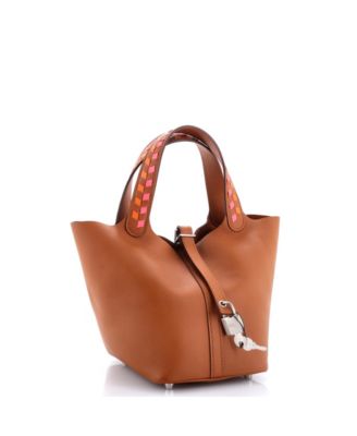 Pre-Owned HERMES PM Picotin Lock Bag Tressage Epsom