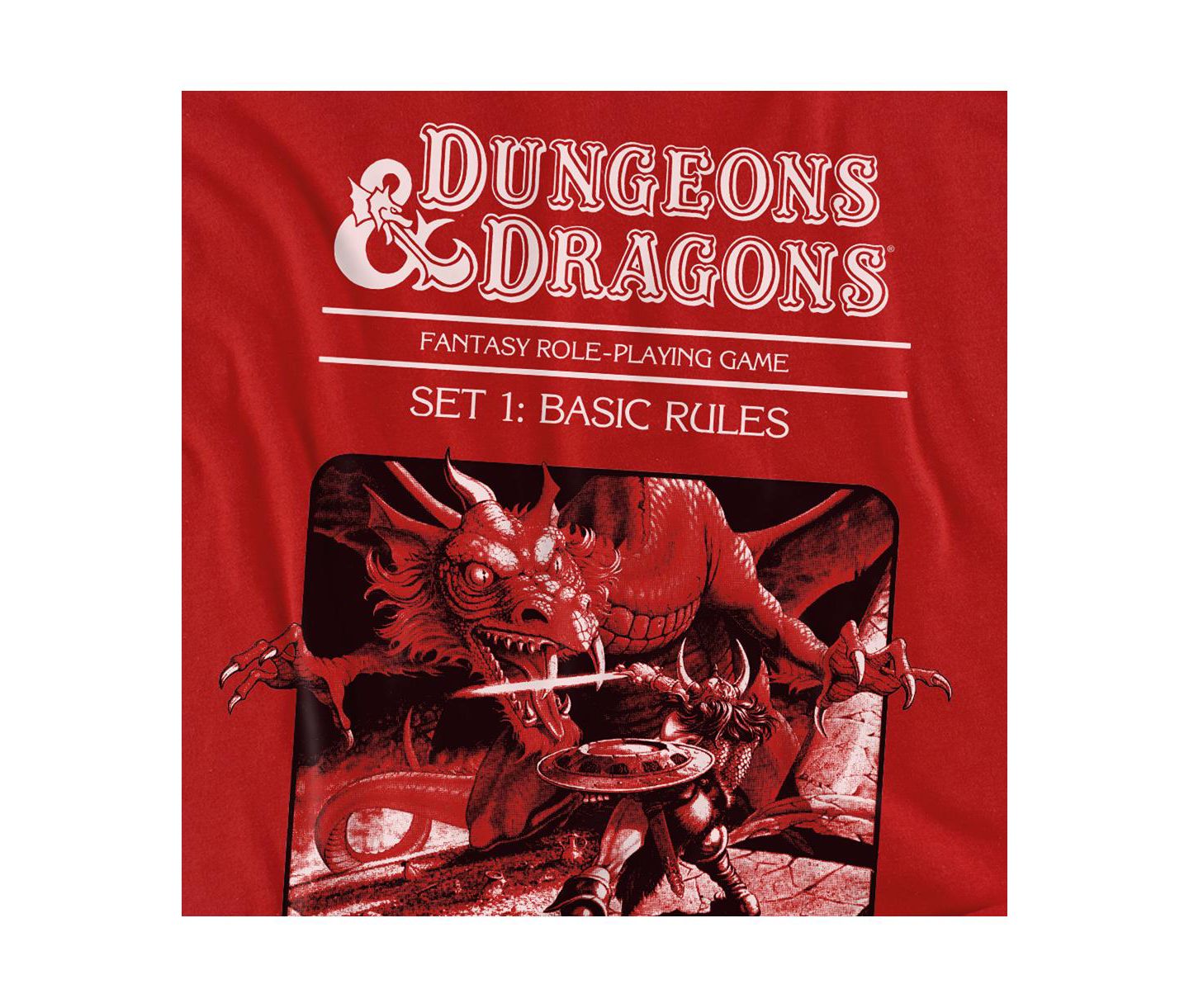Мужская футболка D&D Dungeons and Dragons Basic Rules Red Box Cover, цвет: Красный — фото 3