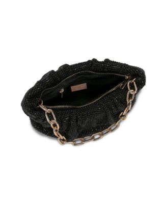 Woman's Vivienne Pleated Crystal Mesh Pouch