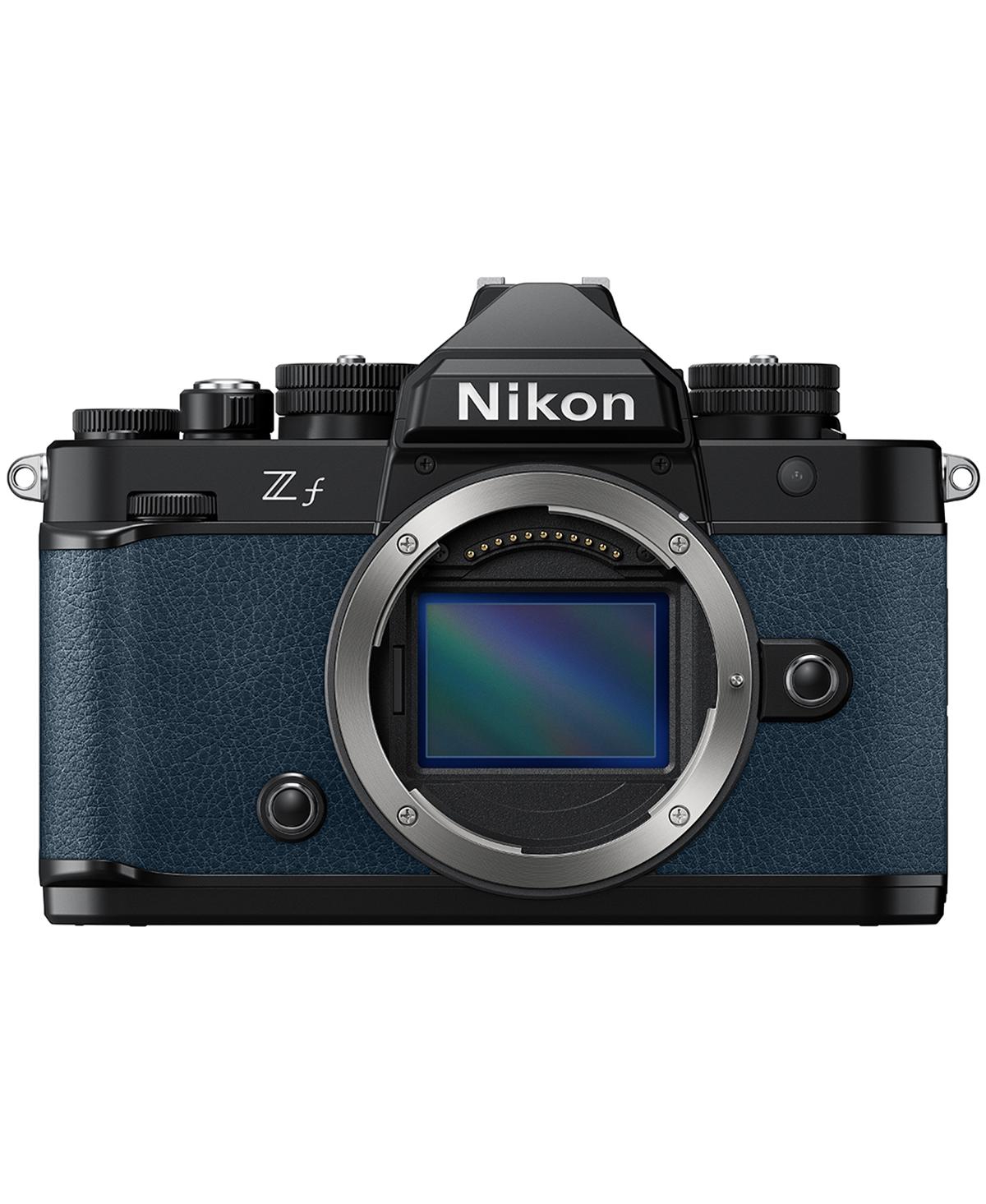 Nikon Z f Mirrorless Camera, Blue with Nikkor Z 40mm f/2 Se Lens, Bundle with 2x Battery, 128GB Memory Card, Shotgun Microphone, Tripod and Backpack