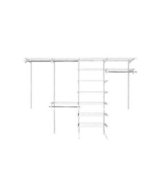 FastTrack 6 to 10 Ft Wide White Wire Closet Configuration Storage Kit