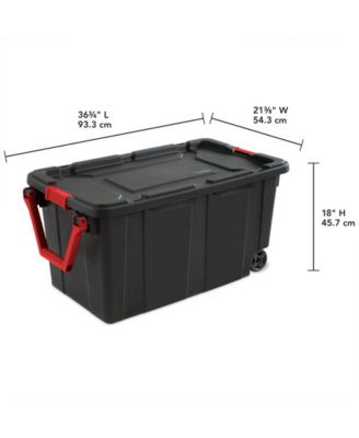 4-Pack Heavy Duty 40 Gallon Wheeled Industrial Storage Tote