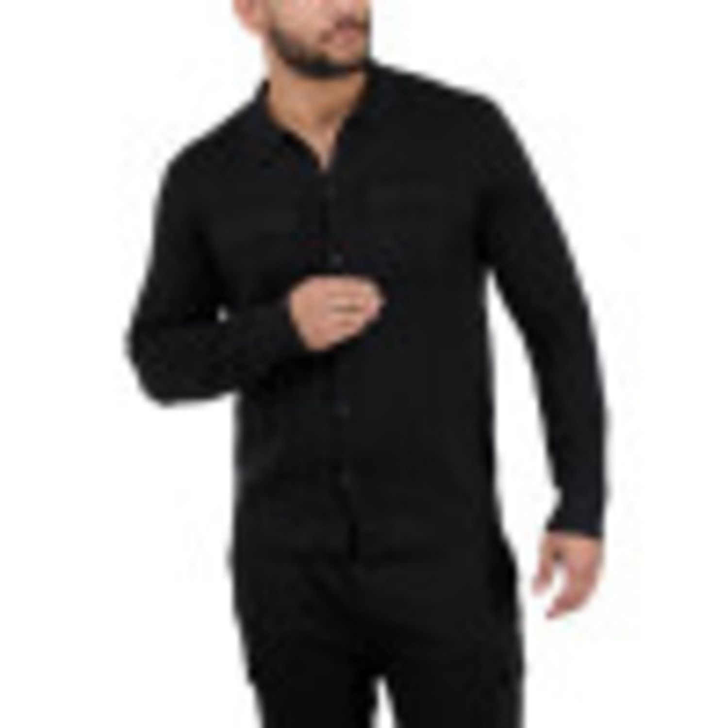 Men's Long Sleeve Sweater With Full Buttoned Two Patch Pockets