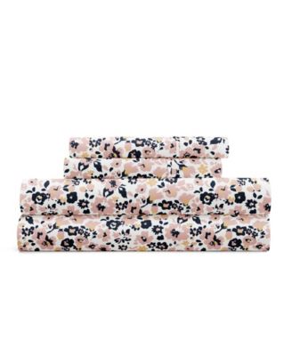 Delicate Blossoms 4-P.c. Sheet Set, Full