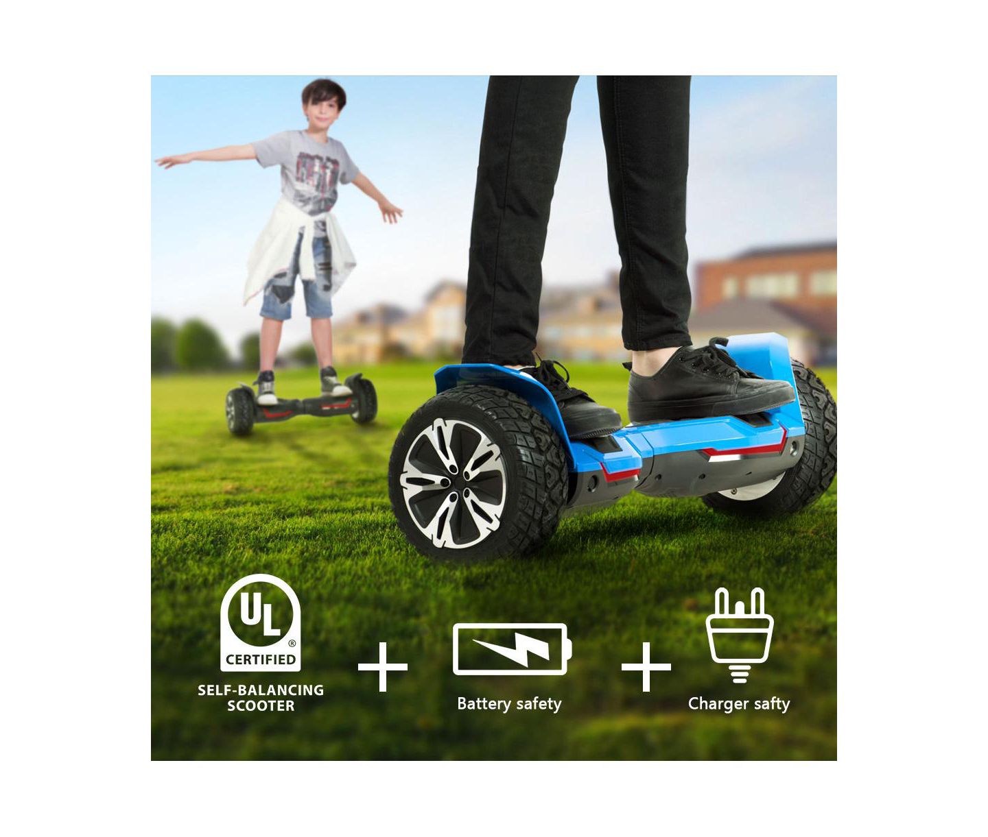 Детская игрушка Everyfun Warrior 8.5" All-Terrain Electric Balance Scooter with Music Speaker & LED Lights, Ages 8+ — фото 2