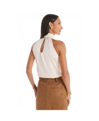 Women's Rina Tie Neck Blouse - Leopard