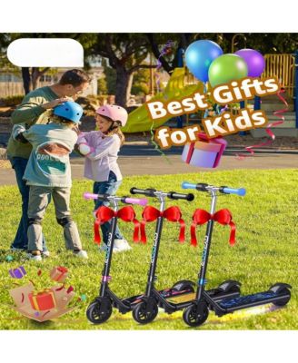 Kids' Electric Scooter with LED Display, 150W High-Power Motor, Dual Brake System, Adjustable Height & Speed