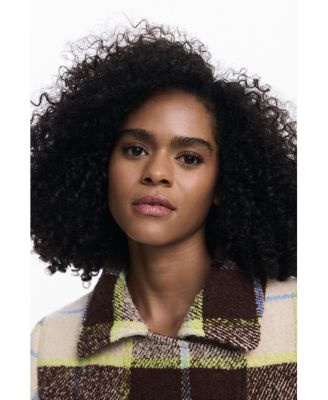 Women's Checked short double-breasted coat