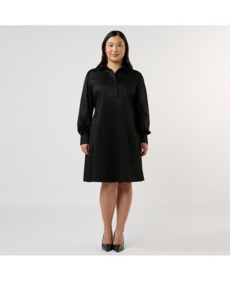 Plus Size Asher Cotton Shirt Dress