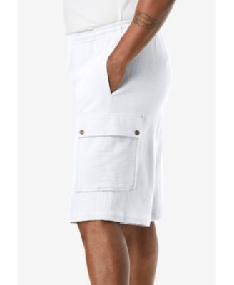 Big & Tall Full Elastic Waist Gauze Cargo Shorts