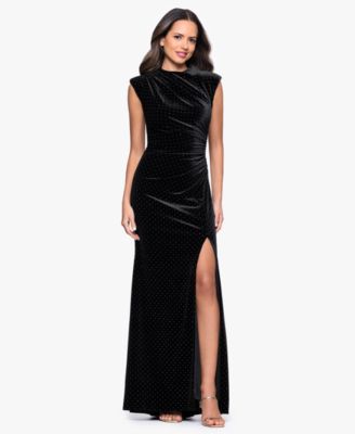 Women's Long Studded Velvet Gown