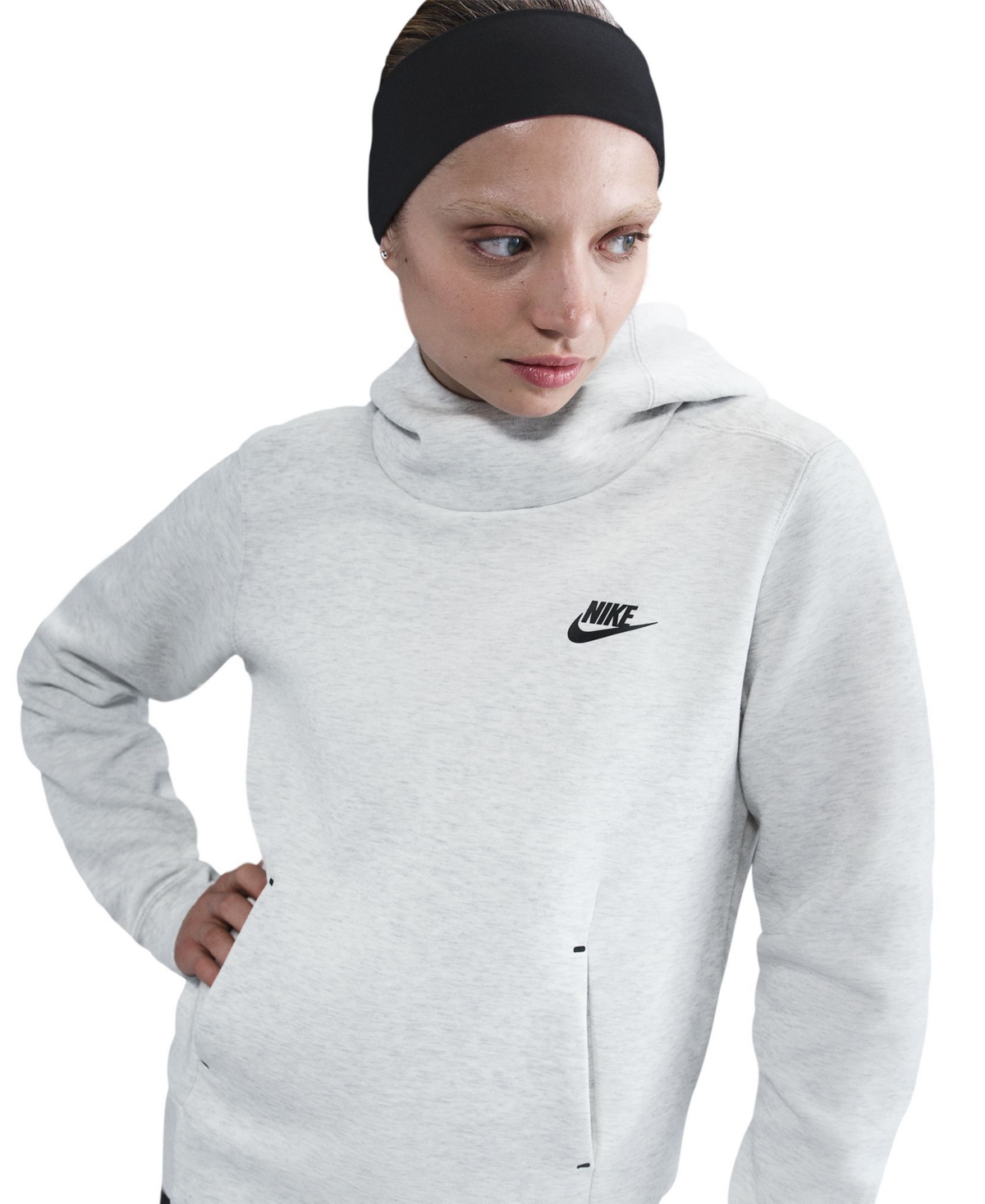 Nike Sportswear Women's Tech Fleece Pullover Hoodie In Gray