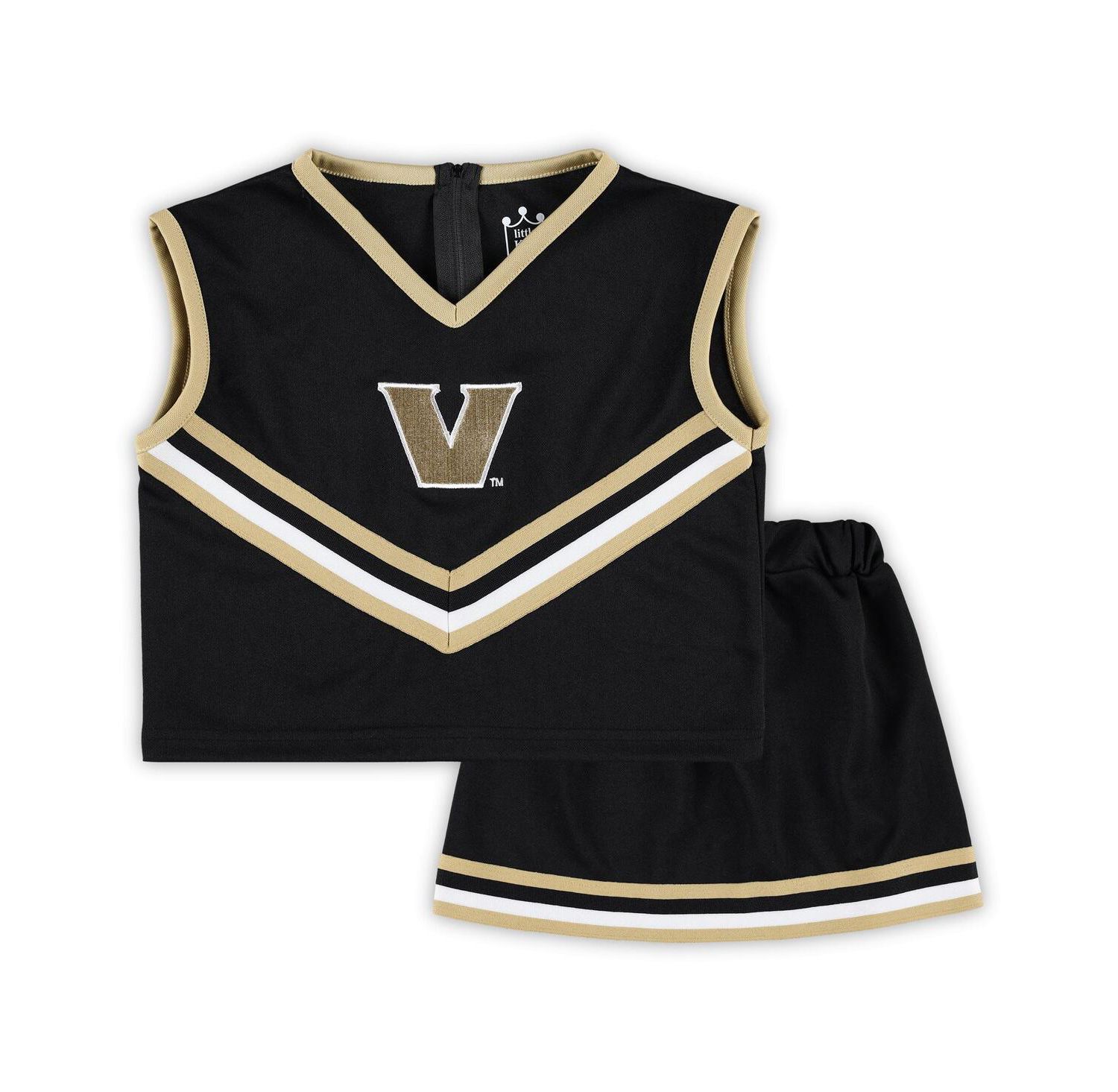 Big Girls 2-Piece Black Vanderbilt Commodores Cheer Set