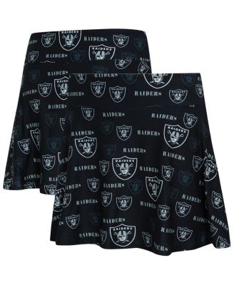 Concepts Sport - Women's Black Las Vegas Raiders Mosaic Allover Print Skort