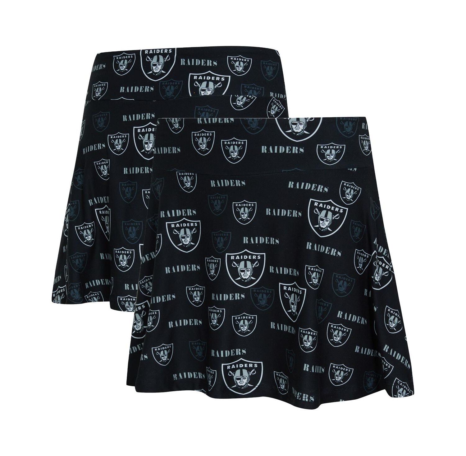 Women's Black Las Vegas Raiders Mosaic Allover Print Skort