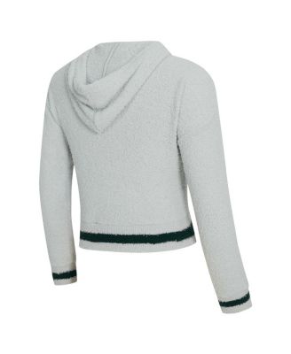 Women's Gray Green Bay Packers Whitley Long Sleeve Hoodie Top Shorts Set