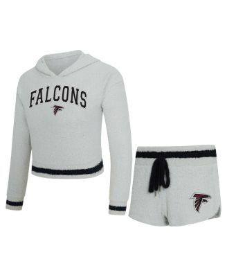 Concepts Sport - Women's Gray Atlanta Falcons Whitley Long Sleeve Hoodie Top Shorts Set