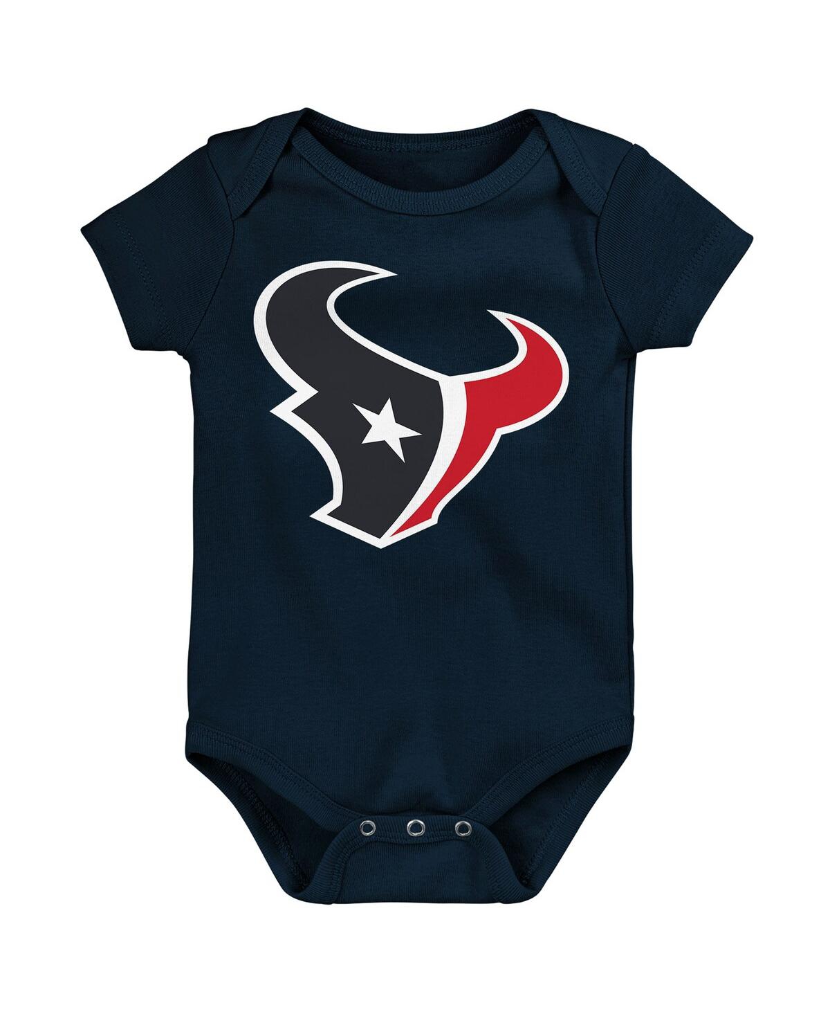 Outerstuff Newborn 3-piece Houston Texans Little Tike Bodysuit Set In Blue