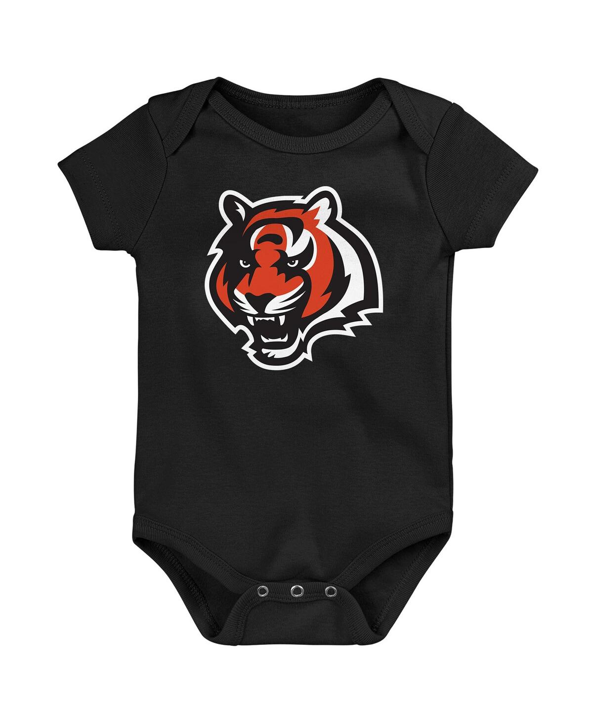 Outerstuff Newborn 3-piece Cincinnati Bengals Little Tike Bodysuit Set In Black