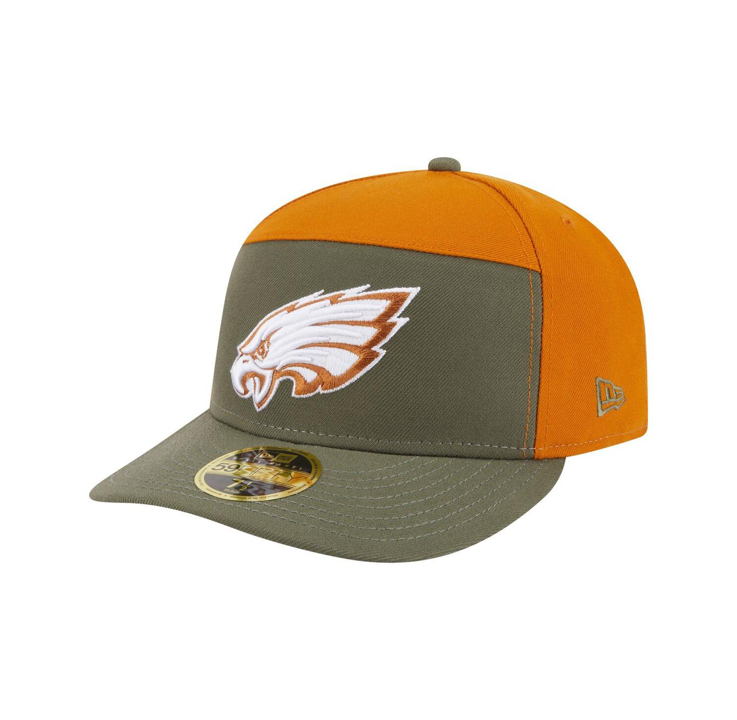 Men's Olive/Brown Philadelphia Eagles Two-Tone Color Pack Split Panel 59FIFTY Fitted Hat