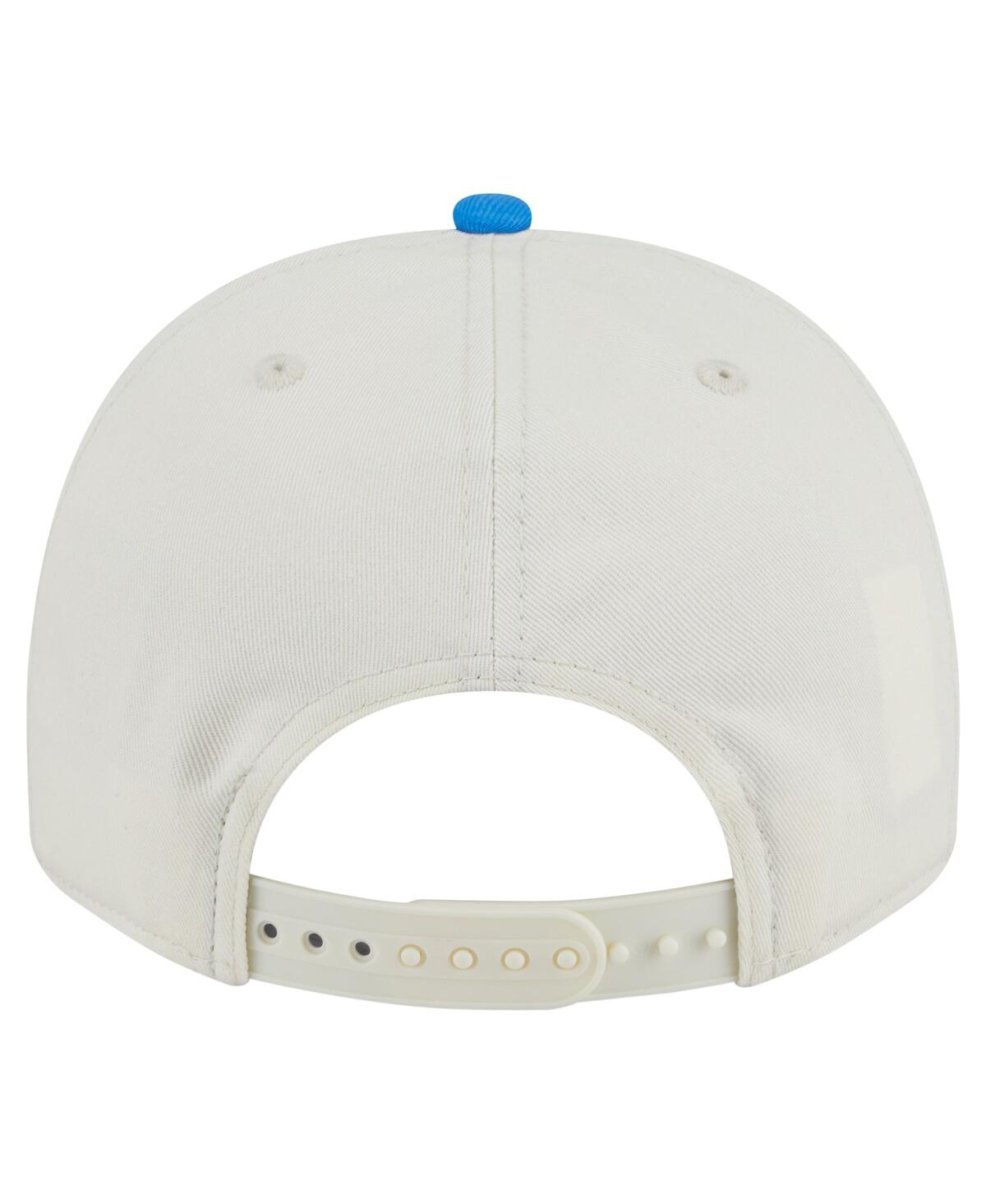 New Era Men's Cream/powder Blue Los Angeles Chargers Chainstitch A-frame 9fifty Adjustable Hat In Neutral